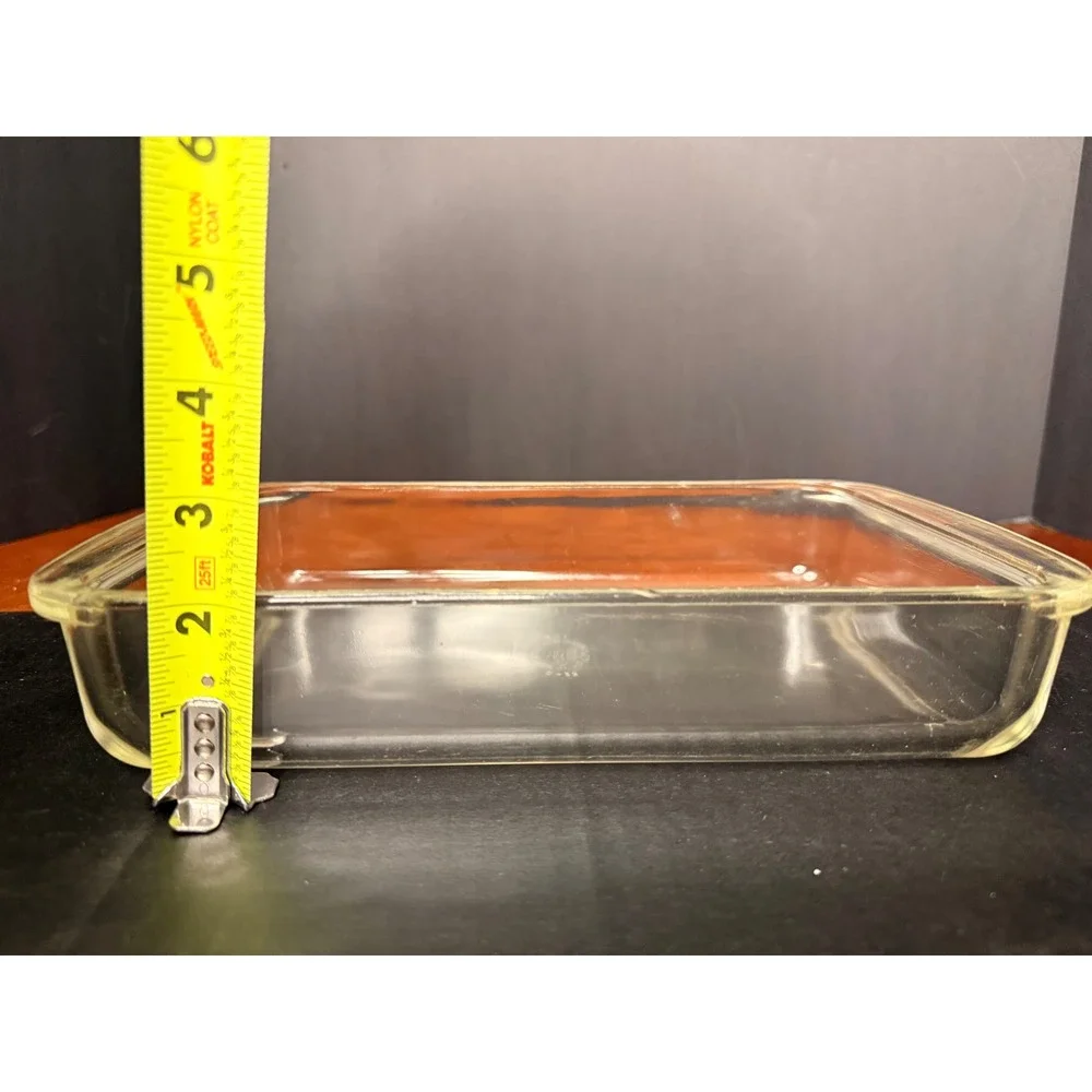 Vintage Pyrex 231 Clear Glass Rectangular Baking Dish 1.5 Quart Roaster Pan